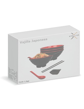 Vajilla cerrada Xtellar xtllar1028 de melamina para 4 personas
