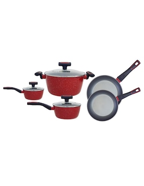 Batería de cocina Foode de cerámica antiadherente convencional 8 piezas