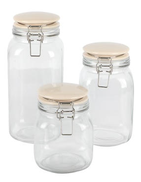 Set de frascos Martha Stewart Rindleton de vidrio hermético