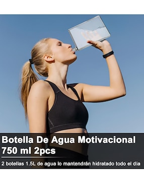 Set botella de agua Xtellar con tapa rosca 750 ml