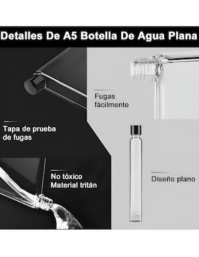 Set botella de agua Xtellar con tapa rosca 750 ml
