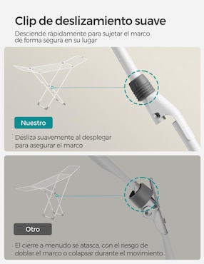 Tendedero plegable Songmics de acero con plástico