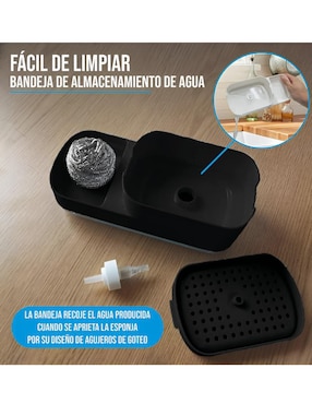 Dosificador jabón con portaesponjas Xtellar de plástico