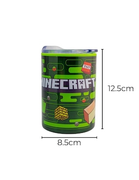 Termo Fun Kids de acero inoxidable Minecraft con tapa a presión 350 ml