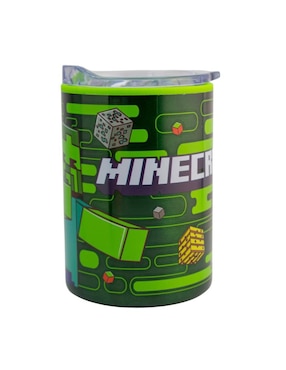 Termo Fun Kids de acero inoxidable Minecraft con tapa a presión 350 ml
