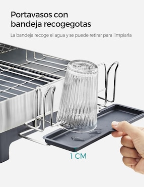 Escurridor de trastes Songmics Paxton de acero inoxidable