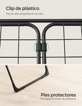 Tendedero plegable Songmics de acero con plástico