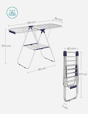 Tendedero plegable Songmics