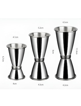 Set de vasos medidor Xtellar de acero inoxidable con 3 piezas