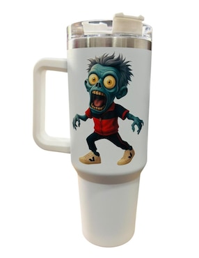 Termo Macarena Brand de acero inoxidable Zombie Macareno con tapa rosca 1.2 L