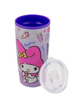 Termo doble pared Fun Kids de acero inoxidable Sanrio con tapa a presión 500 ml