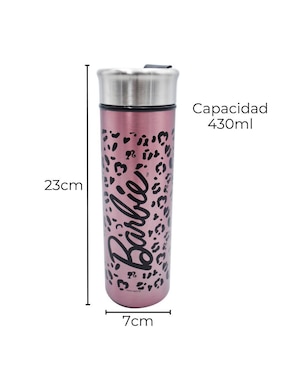 Termo doble pared Fun Kids de acero inoxidable Mattel con tapa rosca 430 ml