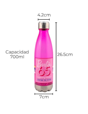 Termo Fun Kids de plástico Mattel con tapa rosca 700 ml
