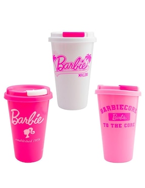 Set vasos Mattel Barbie con 3 piezas