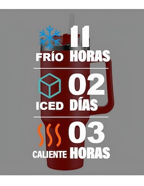 Termo Xtellar de acero inoxidable con tapa push pull 1.1 L
