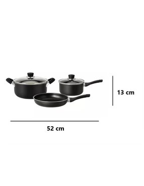 Batería de cocina Hudson de aluminio antiadherente sin PFOA 5 piezas