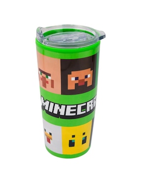 Termo doble pared Fun Kids de acero inoxidable Mojang con tapa a presión 500 ml