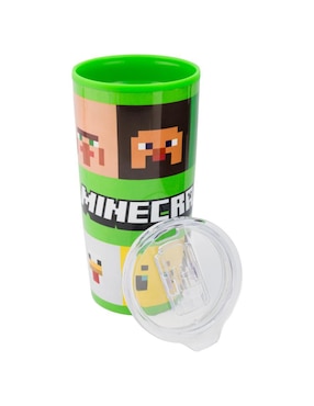 Termo doble pared Fun Kids de acero inoxidable Mojang con tapa a presión 500 ml