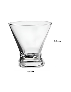 Set de vaso para martini Xtellar de vidrio con 6 piezas