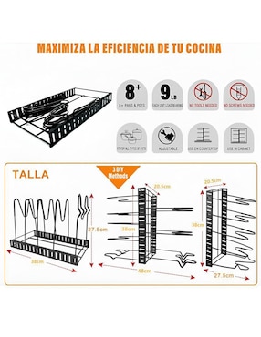 Organizador de utensilios cocina armable Xtellar