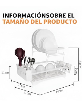 Escurridor de trastes Xtellar de acero inoxidable