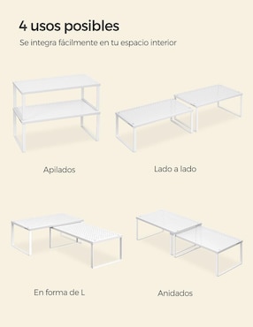 Estante de acero Songmics Home Bystro MKCS401W01