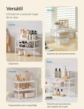 Estante de acero Songmics Home Bystro MKCS401W01