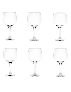 Set de copas para gin Xtellar de vidrio 6 piezas