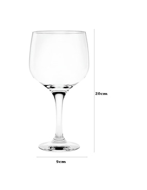 Set de copas para gin Xtellar de vidrio 6 piezas