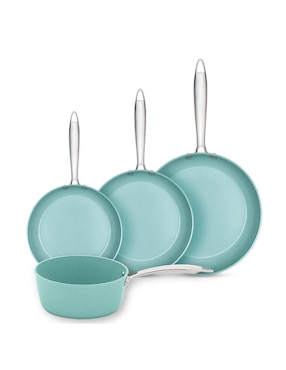Set de sartenes Jade Cook Chef de aluminio anodizado 4 piezas