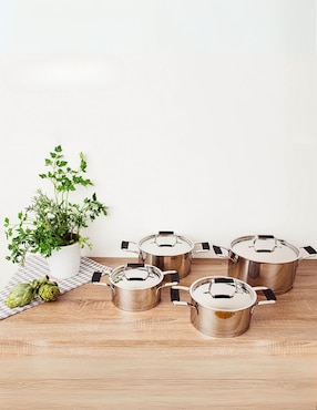 Batería de cocina Magefesa Premier de acero inoxidable 9 piezas