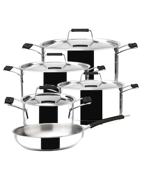 Batería de cocina Magefesa Premier de acero inoxidable 9 piezas