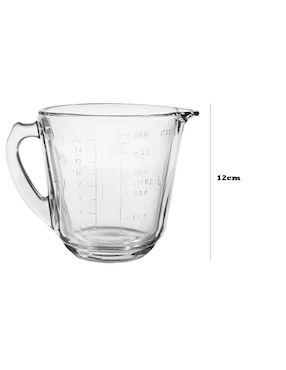 Taza medidora Xtellar de vidrio