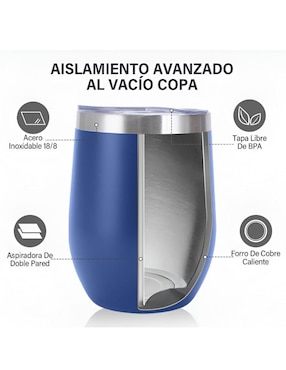 Set termo Xtellar de acero inoxidable con tapa flip top 350 ml
