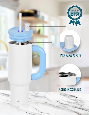 Termo Magma Life de acero inoxidable con tapa doble rosca