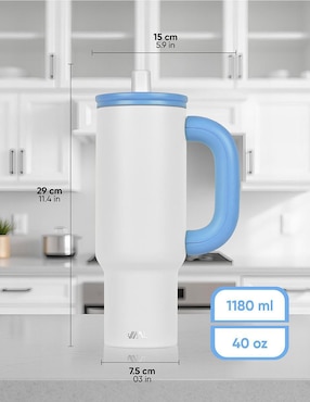 Termo Magma Life de acero inoxidable con tapa doble rosca