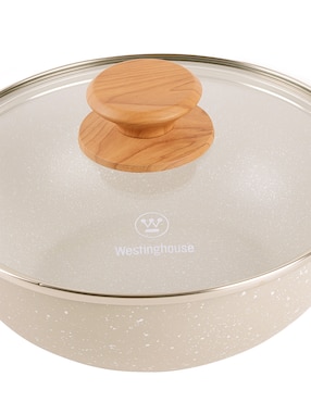 Sartén Wok con tapa Westinghouse de aluminio