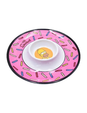 Botanero Güish Homero Simpson de Melamina con 2 divisiones