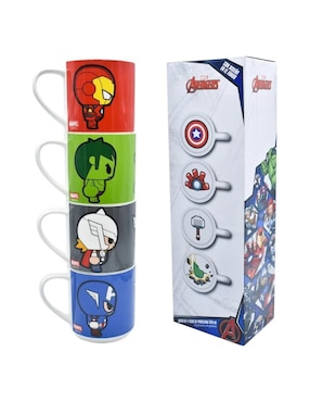 Set de tazas clásicas Güish Avengers 4 piezas