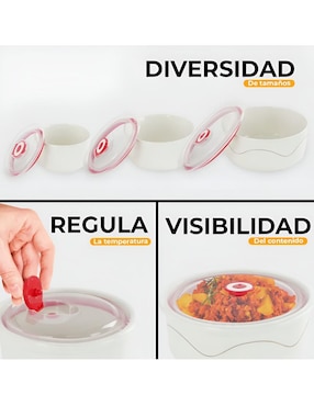Set contenedores Xtellar de cerámica 6 piezas
