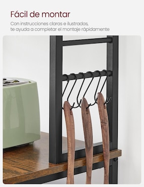 Estante de madera con metal Songmics Home MKKS024B01