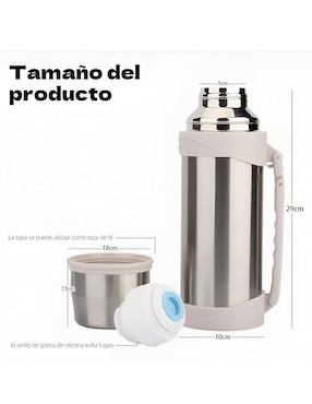 Termo Xtellar de acero inoxidable con tapa rosca 1.2 l