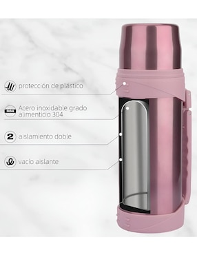 Termo Xtellar de acero inoxidable con tapa rosca 1.2 l