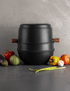 Batería de cocina Vasconia Cooking Totem de aluminio antiadherente cerámica 10 piezas