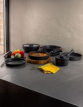 Batería de cocina Vasconia Cooking Totem de aluminio antiadherente cerámica 10 piezas