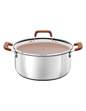 Batería de cocina Tramontina Romagna de acero inoxidable antiadherente cerámica 7 piezas