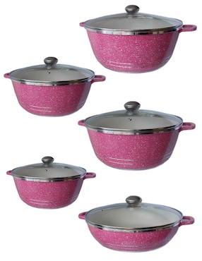 Batería de cocina Rd Royal Cook de aluminio fundido antiadherente minerales naturales 10 piezas