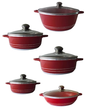Batería de cocina Rd Royal Cook de aluminio fundido antiadherente minerales naturales 10 piezas