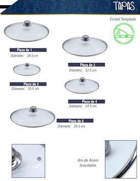 Batería de cocina Rd Royal Cook de aluminio fundido antiadherente minerales naturales 10 piezas