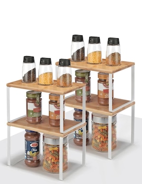 Estante de madera con metal Songmics Home Bystro MKCS010N01